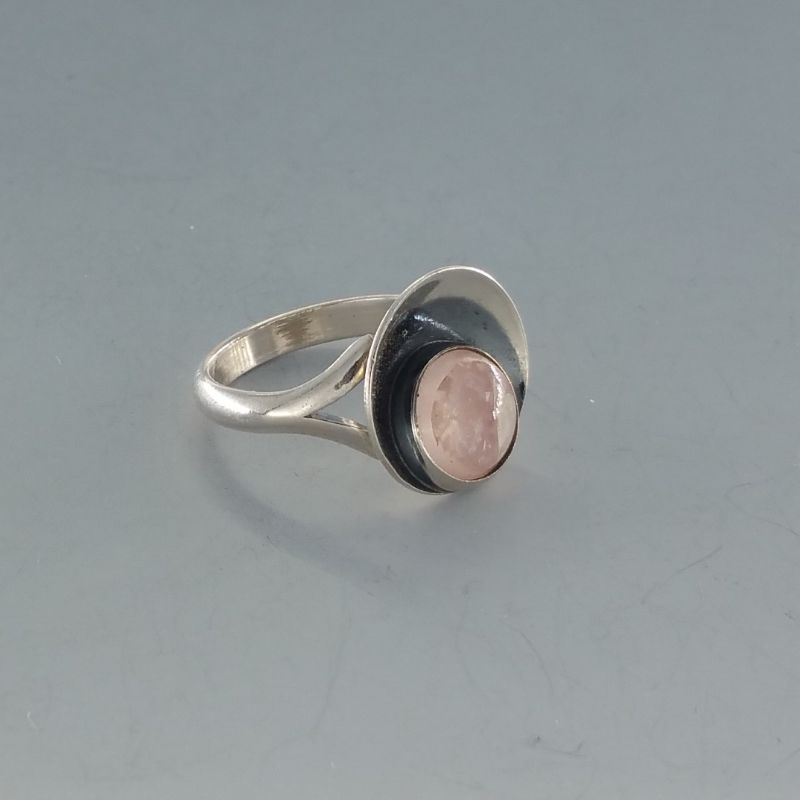 Sterling 925 Pink hot Quartz Ring (A0031)